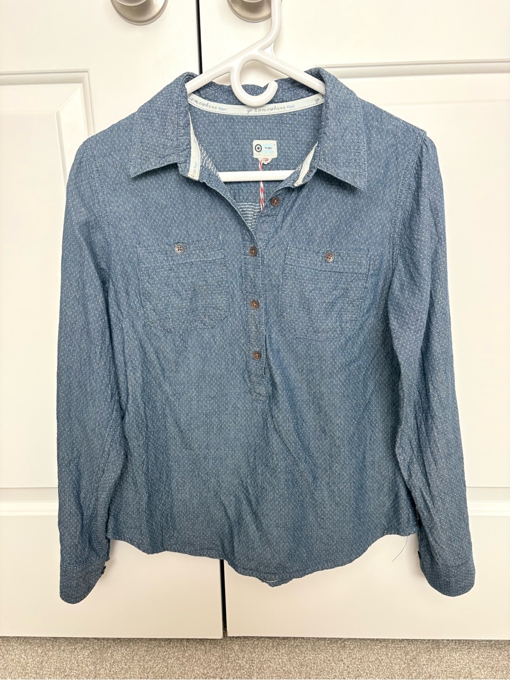 Toms Light Blue Long-Sleeve Button-Down Shirt